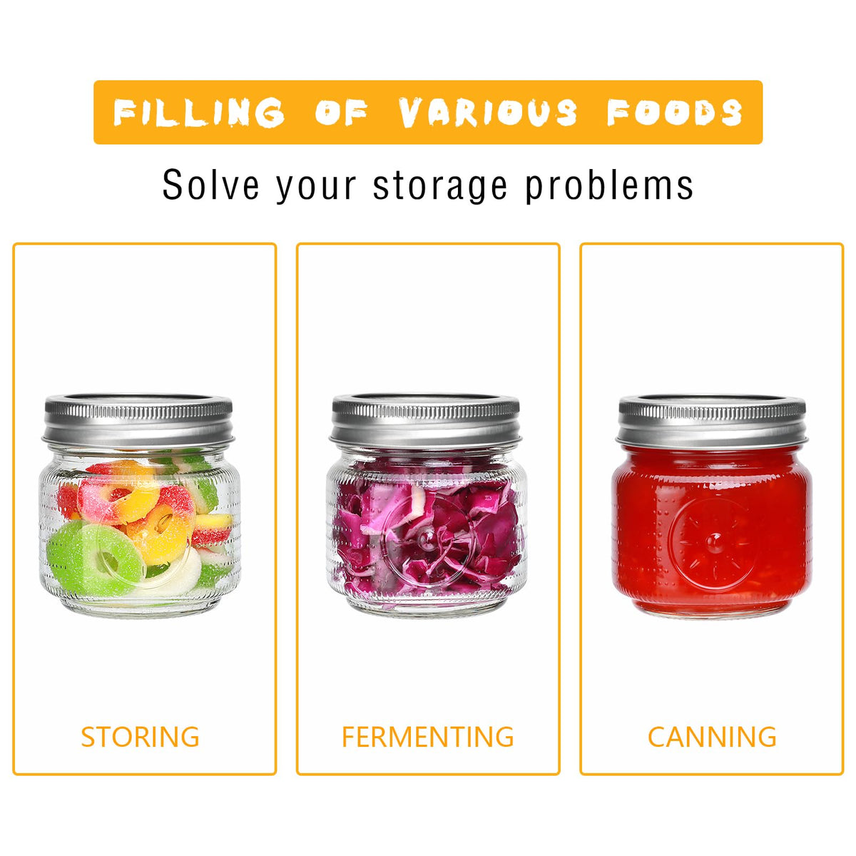 Encheng small jar ideal for jelly, spice jars, or honey storage.