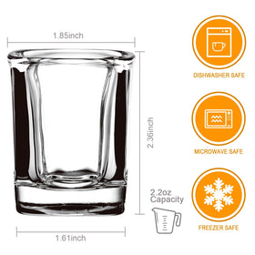 Encheng square-design shot glasses in bulk 40-pack for entertaining.
