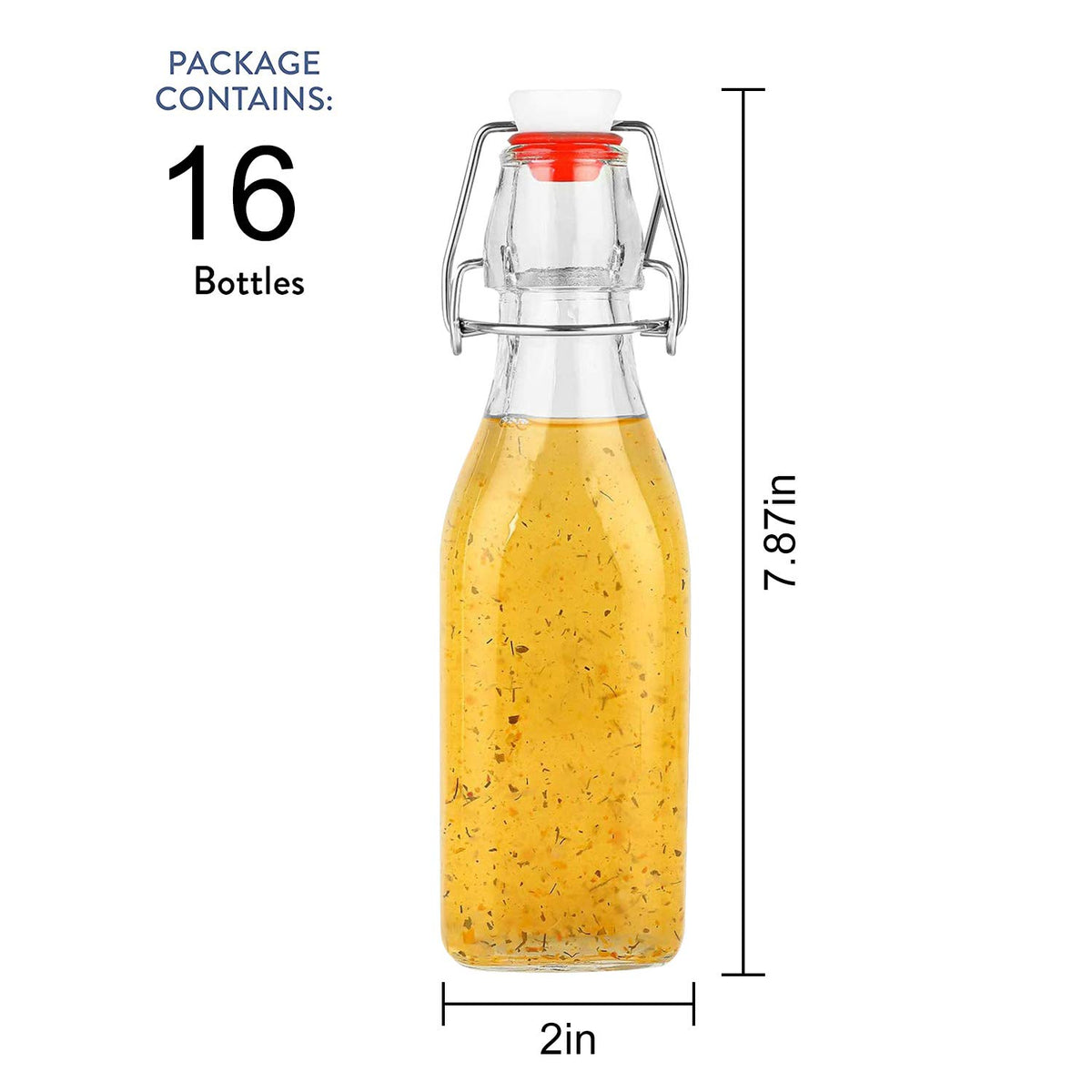 Encheng swing-top bottle with metal clamp for a secure seal and easy pouring.