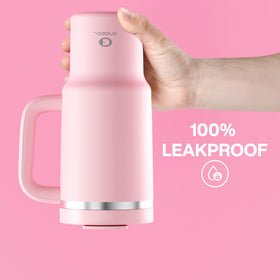 ENCOOL tumbler with ergonomic soft-grip handle is comfortable to carry.