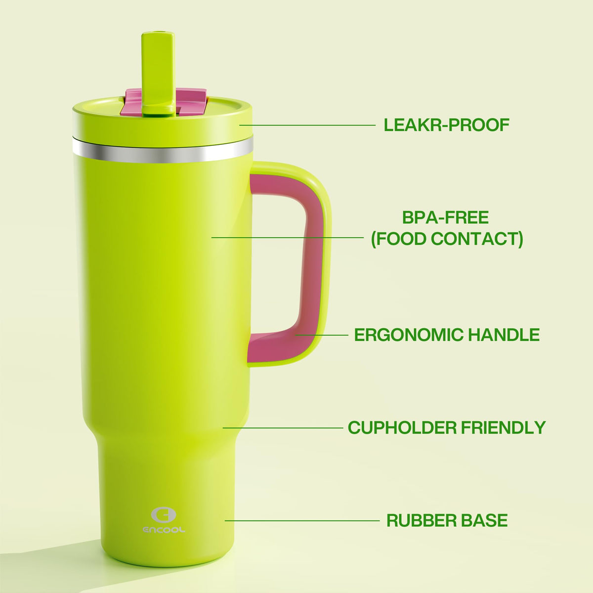 ENCOOL Cream Moon insulation keeps drinks cold for hours