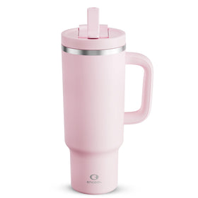 ENCOOL 40 oz tumbler with handle and straw keeps drinks cold longer