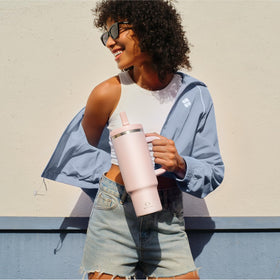 ENCOOL leakproof flip-top lid for spill-free sipping on the go