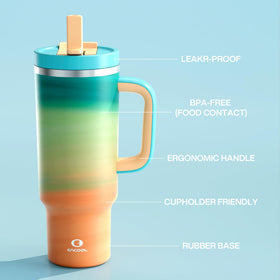 ENCOOL Avenue leakproof flip-top lid prevents spills during travel