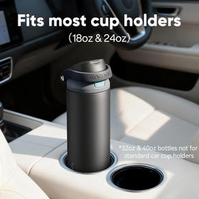 ENCOOL bottle with straw dual-sip lets you sip easily on the go.