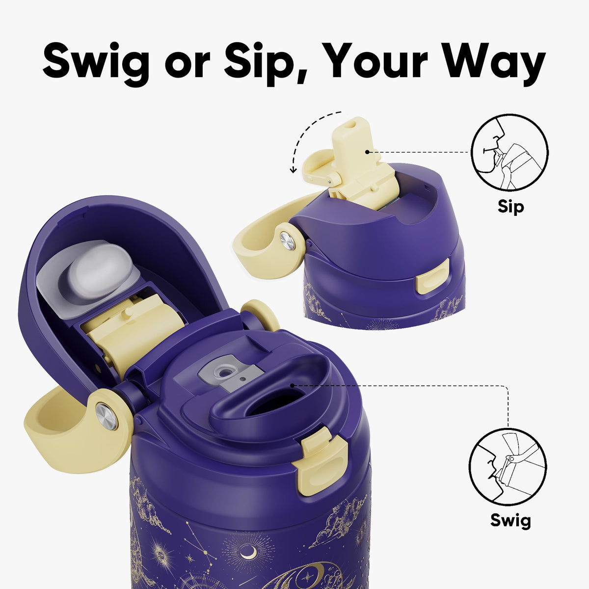 ENCOOL carry design bottle is portable for on-the-go use.