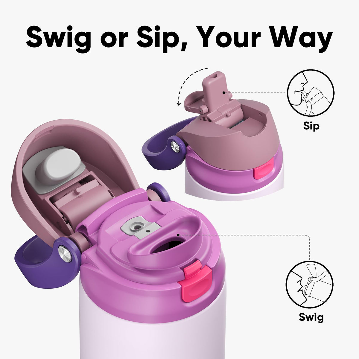 ENCOOL carry-friendly bottle with easy-grip design for comfortable transport.