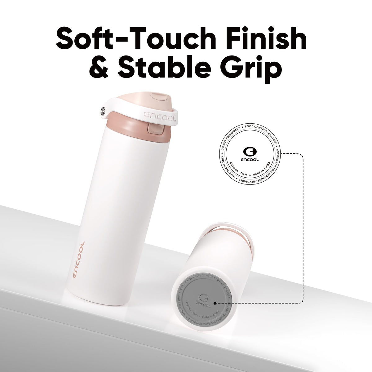ENCOOL cup-holder-friendly bottle fits most car holders for quick access