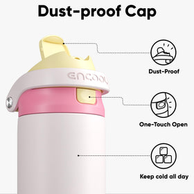 Encool double-wall insulation preserves cold drinks all day.