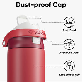 ENCOOL dual-sip straw bottle for convenient on-the-go sharing