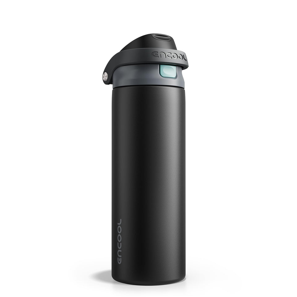 ENCOOL 24oz bottle front view in charcoal gray for daily hydration