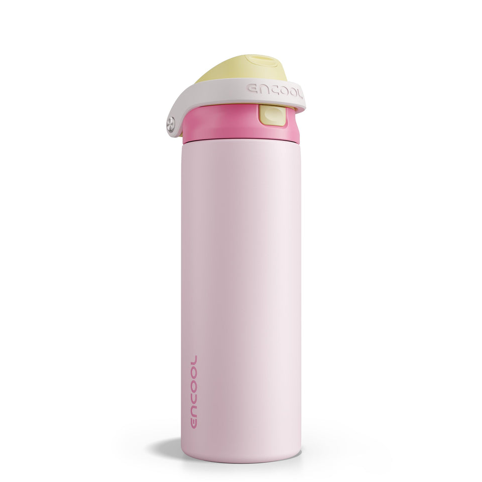 Encool leakproof lid bottle with straw for mess-free transport.