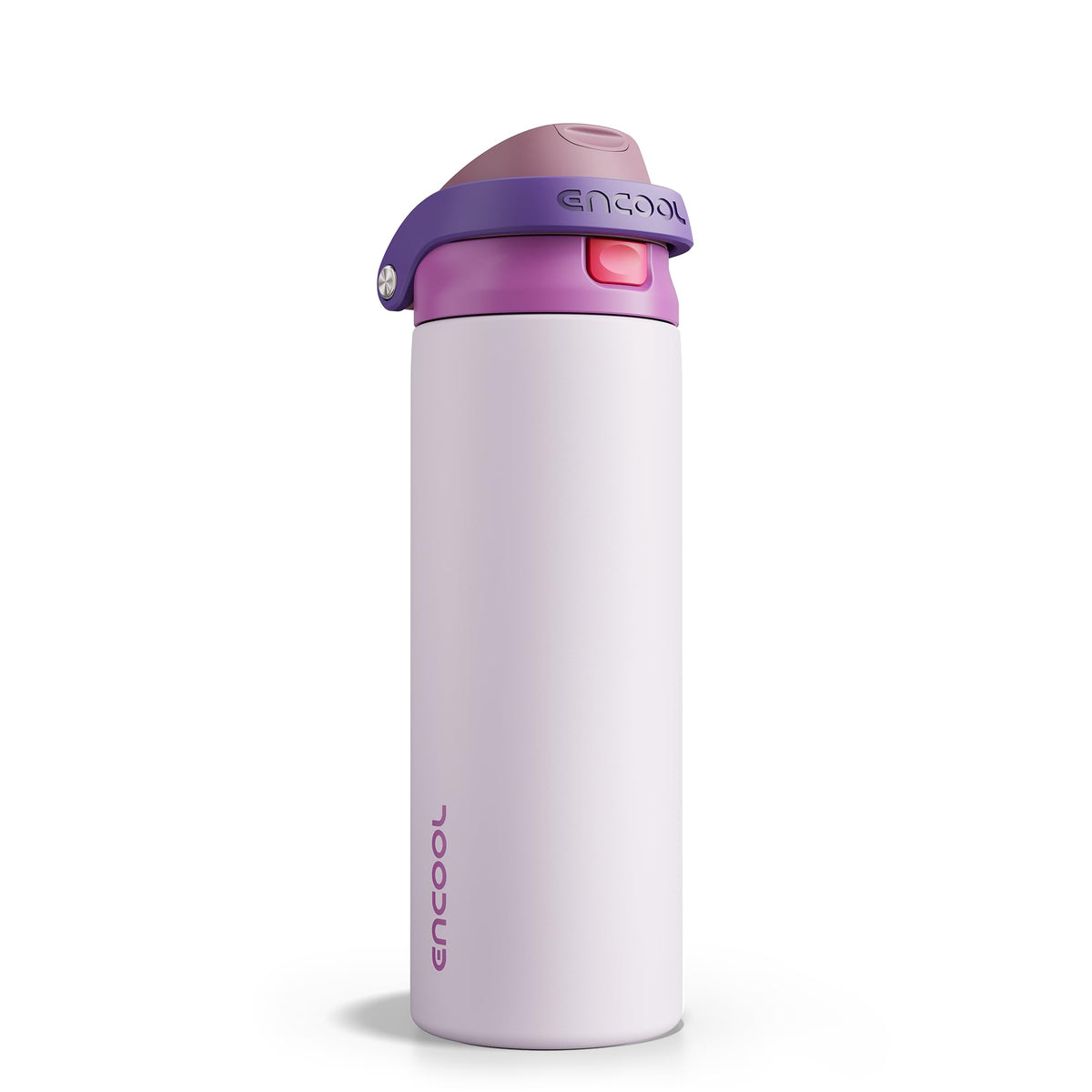 ENCOOL leakproof lid insulated bottle purple cabbage keeps beverages secure during commute.