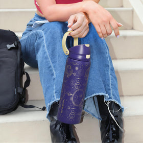 ENCOOL straw dual-sip bottle enables easy drinking without tipping.