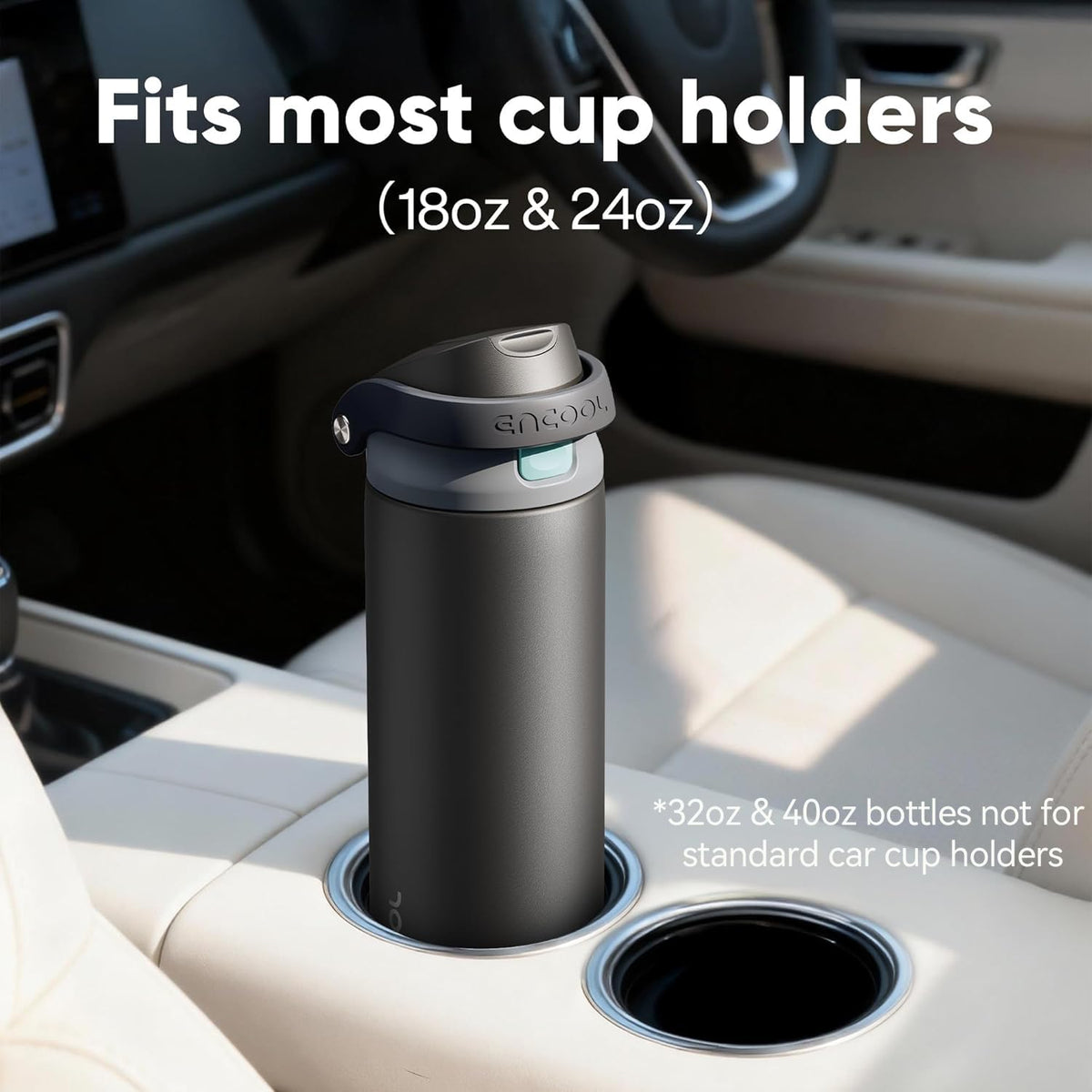 ENCOOL bottle with straw dual-sip design for easy sipping on the go