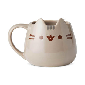 Enesco Name is Mud Pusheen sculpted mug, close-up of multicolor finish for daily use.