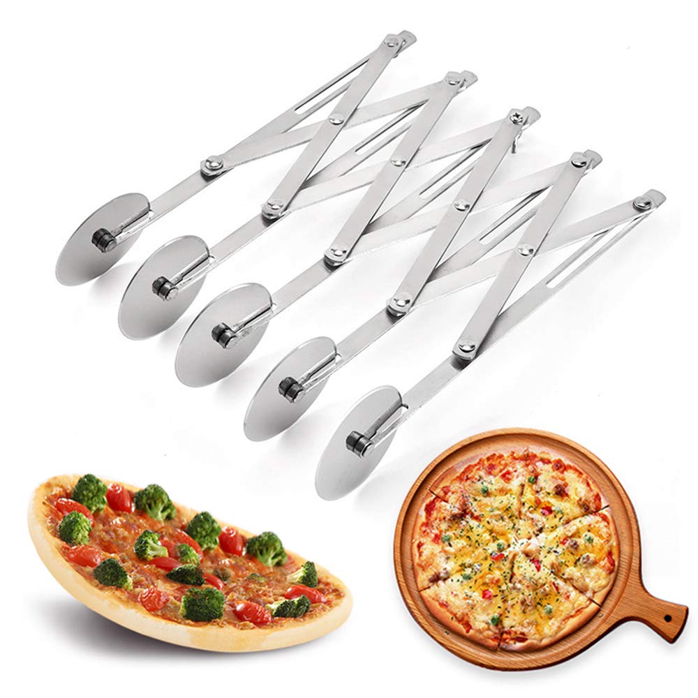 ENINFUT 5-Wheel Pastry Cutter assembled for precise, even dough portions.