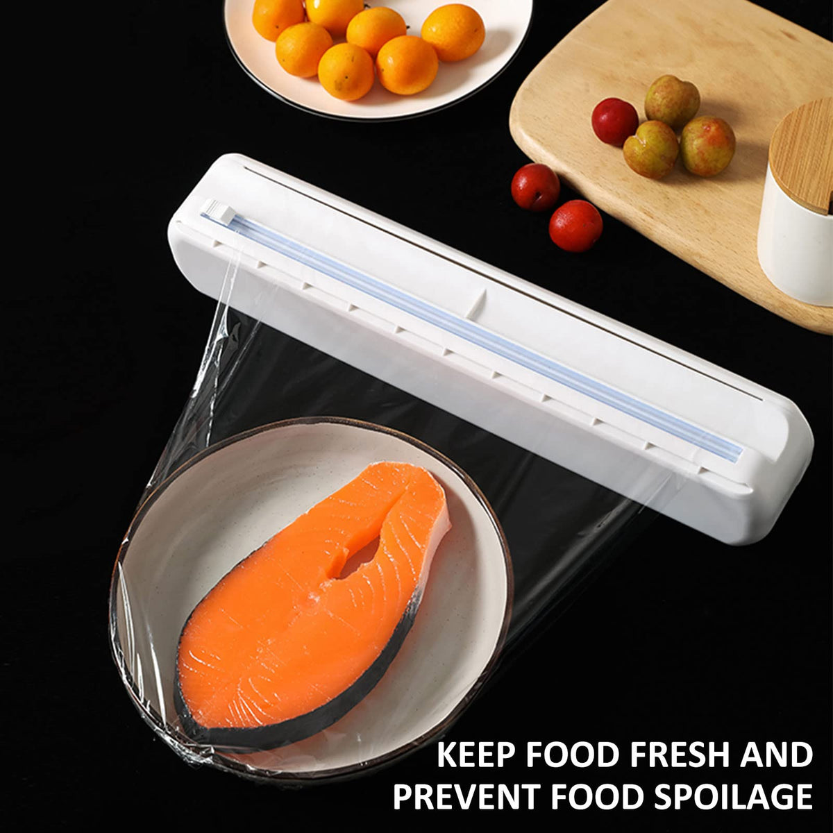 Enjoycoo wrap dispenser larger size simplifies cutting long rolls with ease.