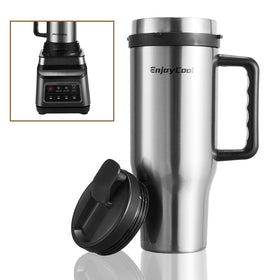 EnjoyCool 40oz insulated Ninja cup with lip-clasp for seamless blending and drinking.