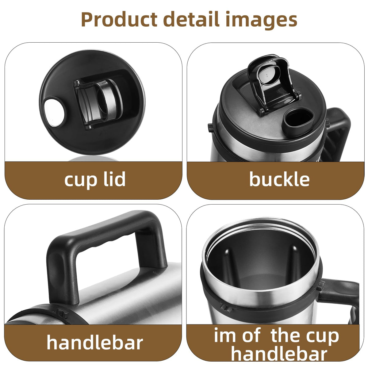EnjoyCool flip-lid with tight seal prevents leaks during travel.