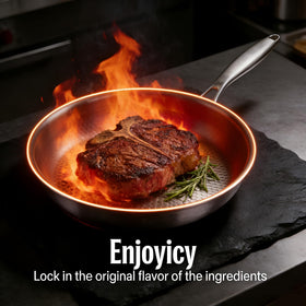 Pan works on all cooktops for versatile setup