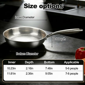 Hammered surface of Enjoyicy pan supports natural non stick release