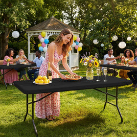 Enjoyidea easy-care tablecloth machine washable for simple maintenance.