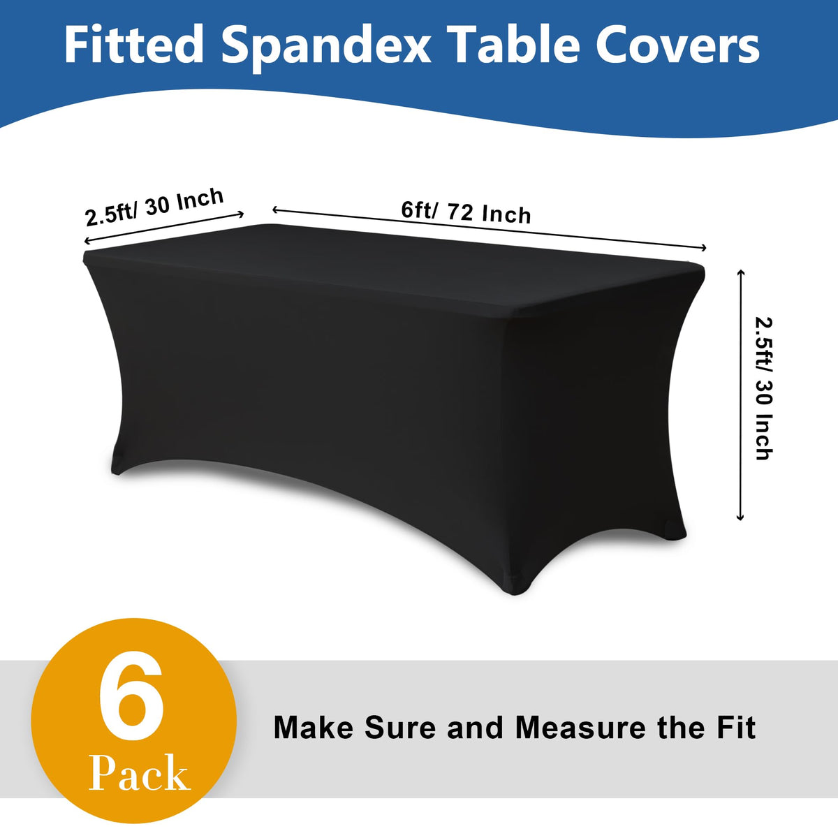 Enjoyidea easy-install stretch tablecloth speeds setup for vendors.