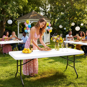 Machine-washable Enjoyidea tablecloth ready for simple cold-water care.