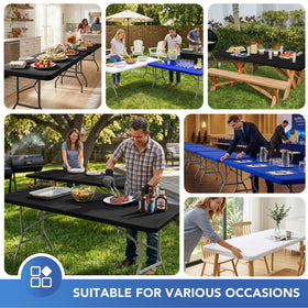 Enjoyidea outdoor-ready tablecloth ideal for patios, picnics, and parties.
