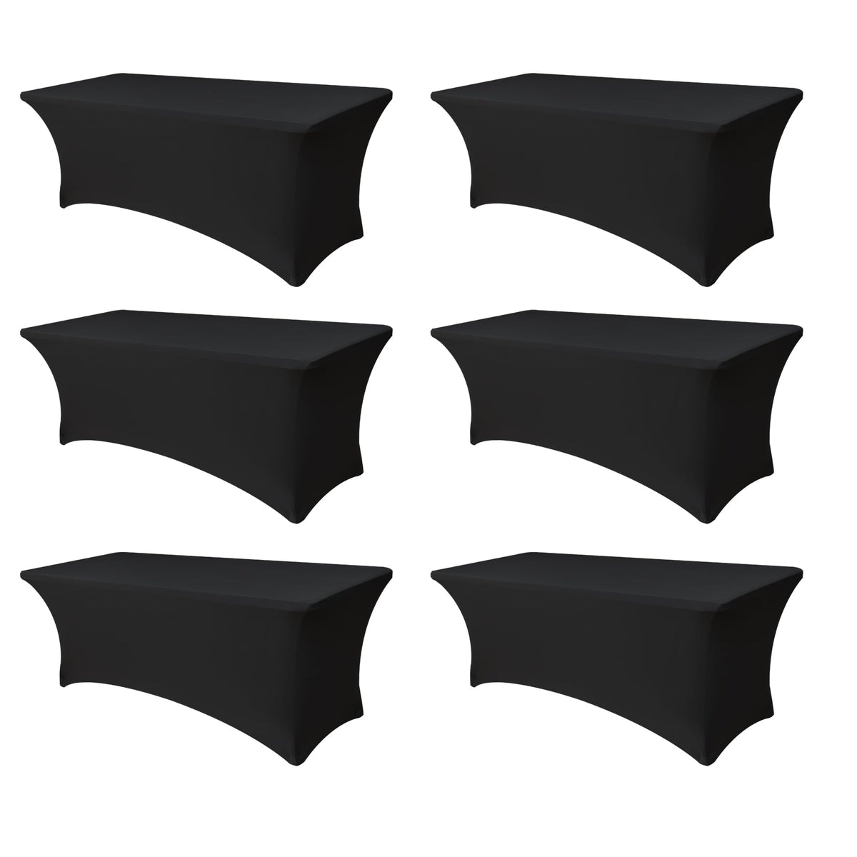 Enjoyidea spandex table cloth on an 8ft table delivers a snug, wrinkle-free fit.
