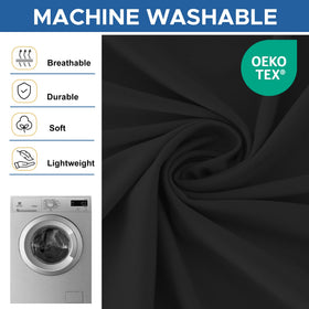Enjoyidea spandex table cloth machine washable for simple care.