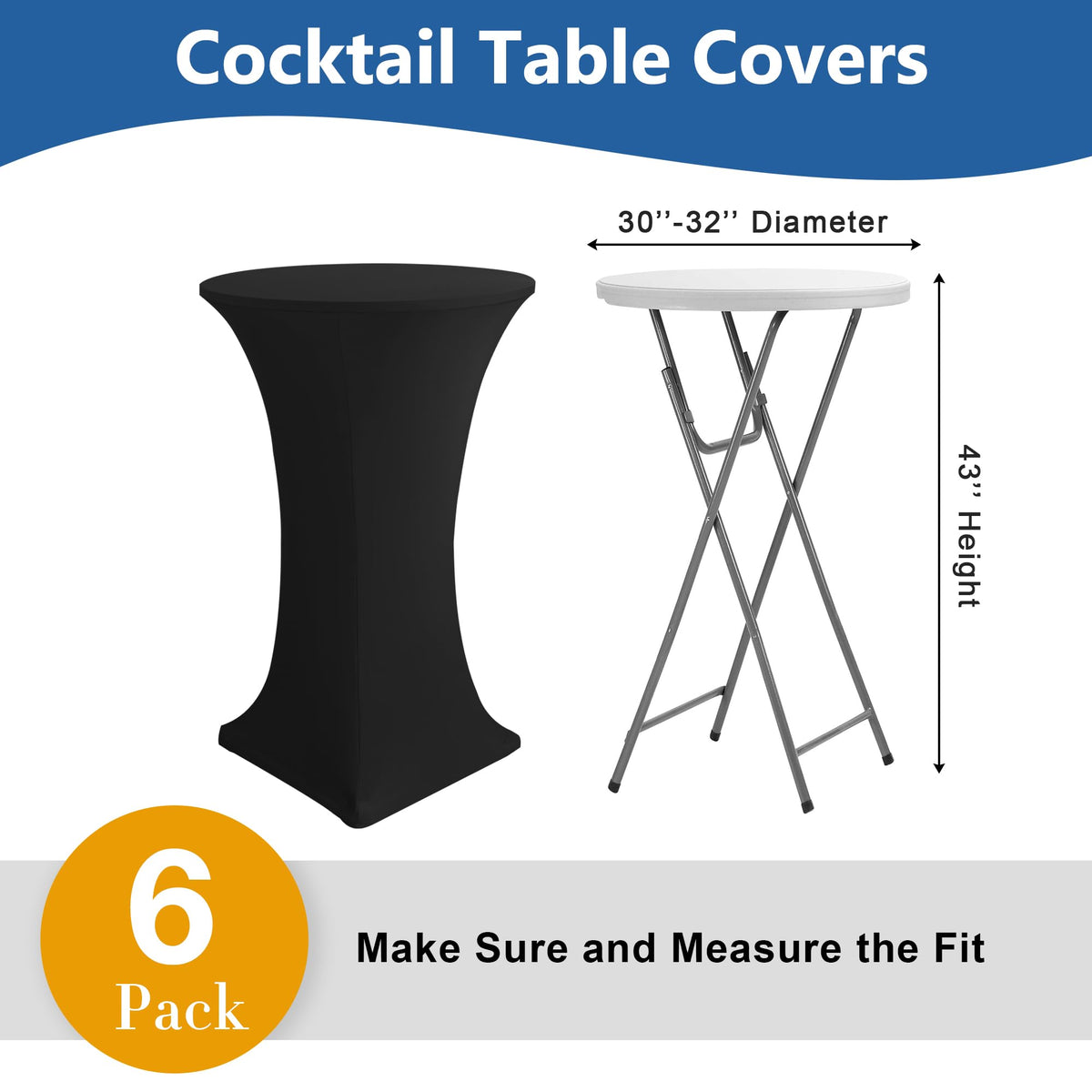Enjoyidea stain-resistant black linen maintains a polished surface during events.