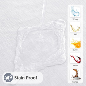 Easy-clean vinyl surface shown with a damp cloth for quick stain removal.