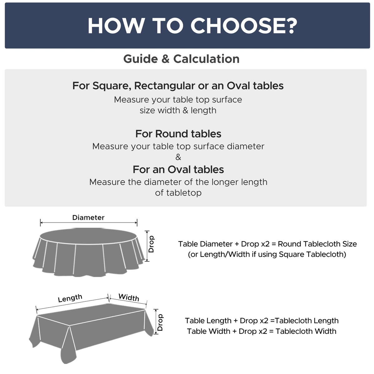 6-pack utility: six tablecloths ready for family gatherings and events.