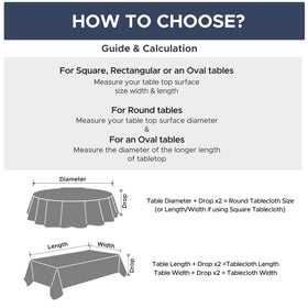 6-pack utility: six tablecloths ready for family gatherings and events.