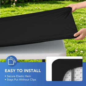 Enjoyidea wedding and party tablecloth in black for elegant events.