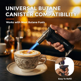 ENJOYVO butane torch low fuel consumption for longer sessions