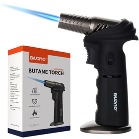 ENJOYVO butane torch tilts 0-90 degrees for precise soldering and cooking