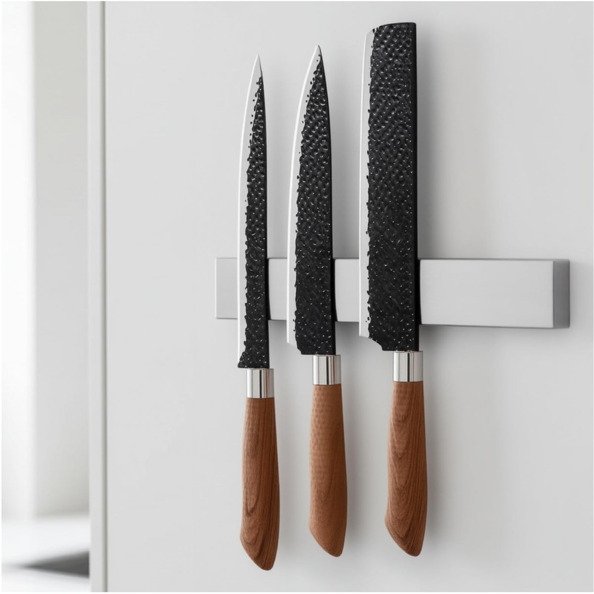 Enkrio knife strip with 3M adhesive and screws for versatile installation