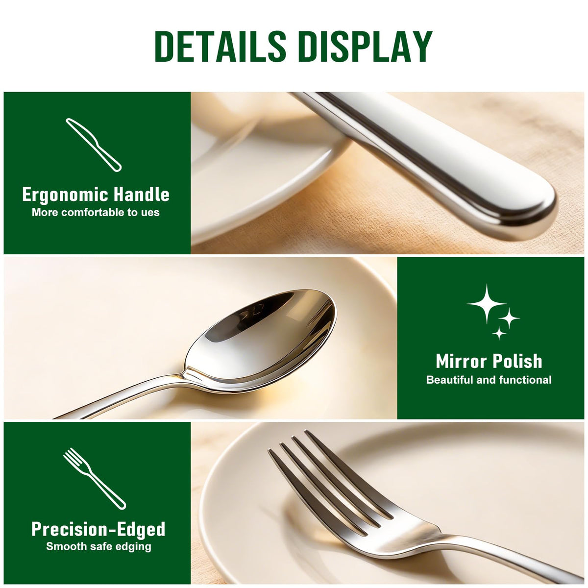 ENLOY dessert spoons adding charm to tea time and desserts.