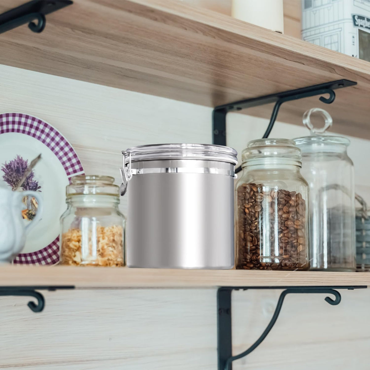 ENLOY kitchen canister supports pantry organization and quick access.