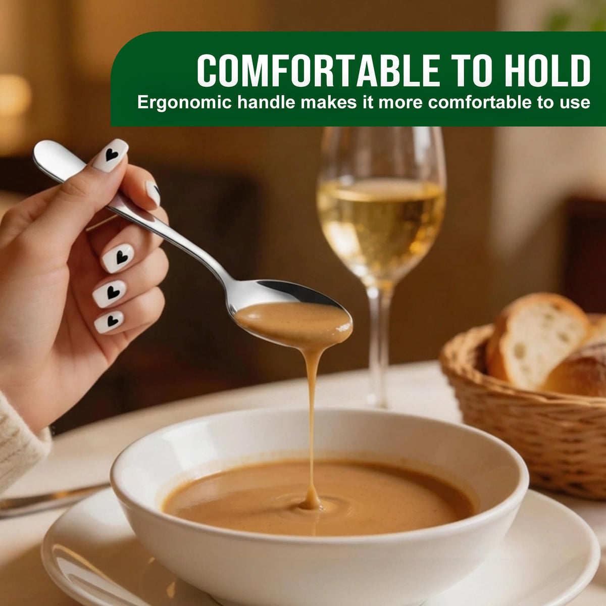 ENLOY salad forks with a comfortable grip for casual home dining.