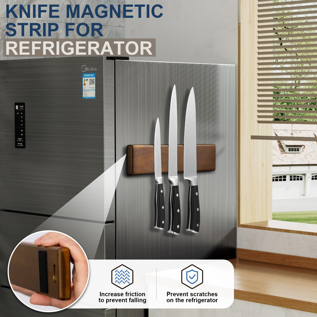 ENOKING acacia wood edge protection preserves blade surfaces and adds warmth.
