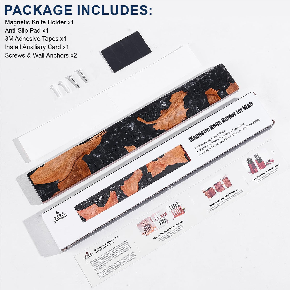ENOKING easy-install hardware included for quick wall mounting