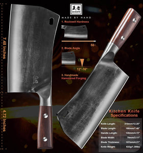 ENOKING high-carbon steel edge at 16° per side for precise chops.