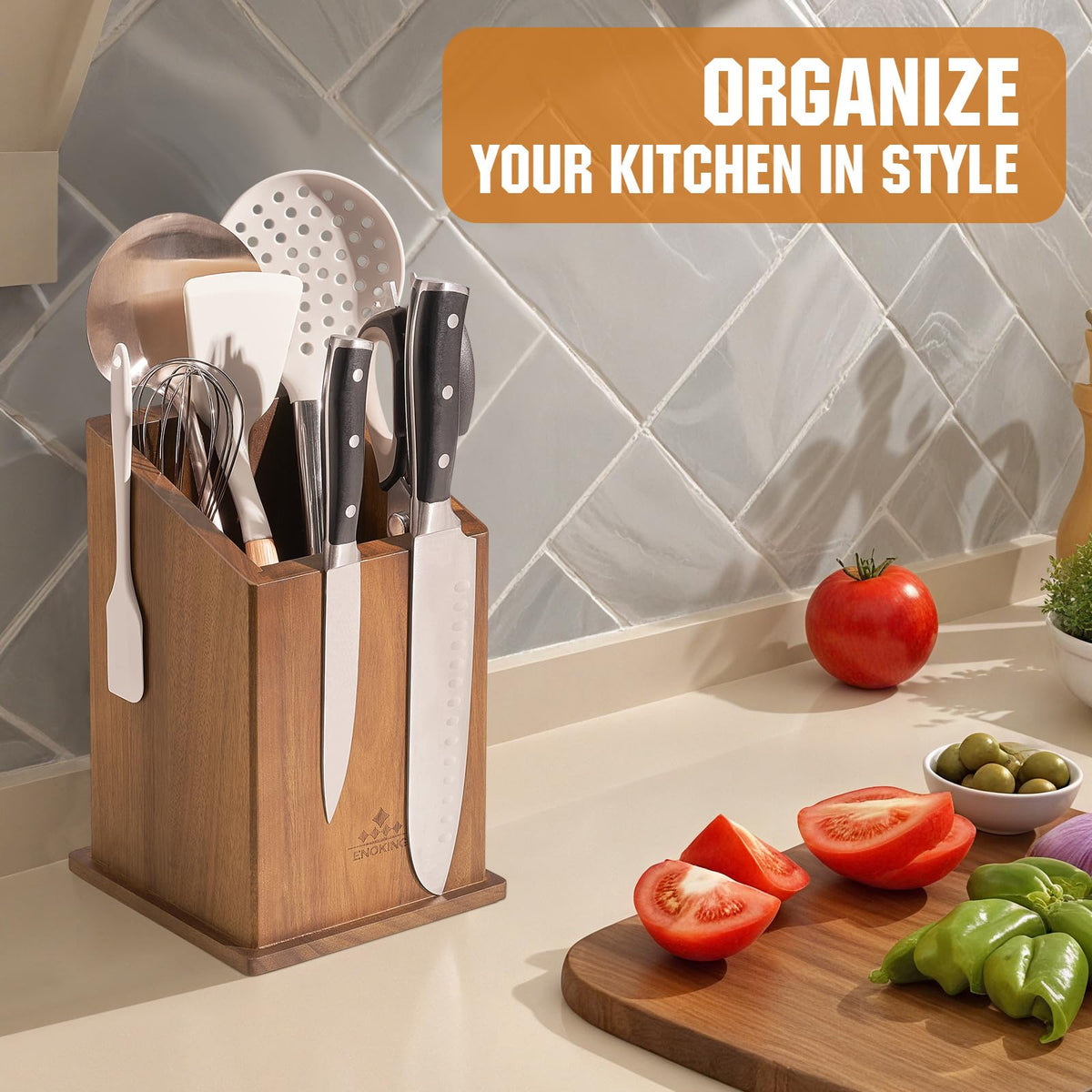 ENOKING kitchen counter display of premium craftsmanship and practical efficiency.