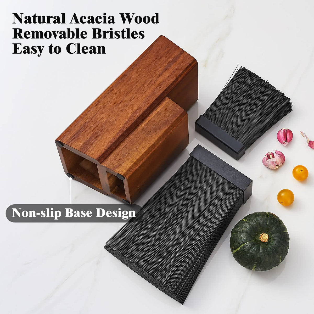 ENOKING knife block with multiple knife slots highlighting large-capacity organization.