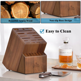 Non-slip base keeps ENOKING block steady on counters during daily use.
