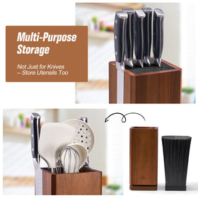 ENOKING large-capacity knife storage saves counter space while keeping knives within reach.